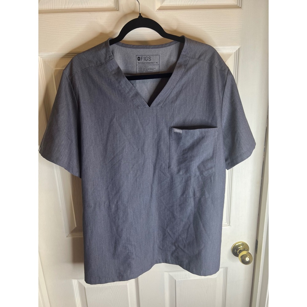FIGS Catarina V-Neck Scrub Top‎ Graphite Grey Technical Collection XL Women's